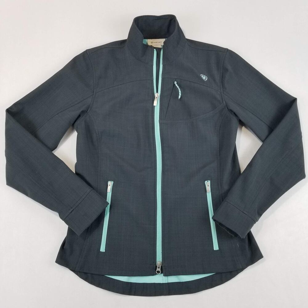 Ariat Jacket Womens Small Gray Softshell Wind Wat… - image 1